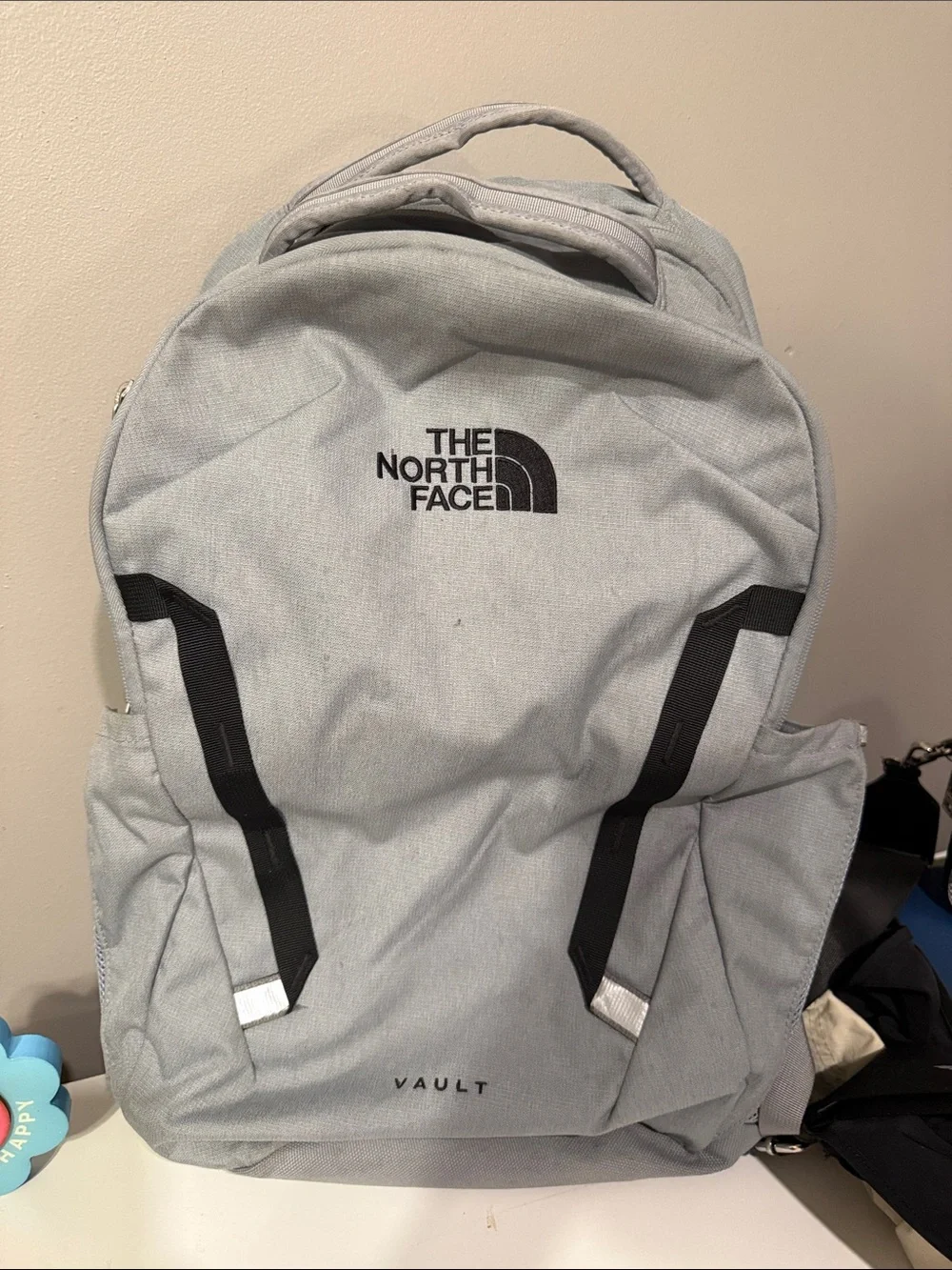 The North Face Vault Backpack - Light Gray with Black Accents